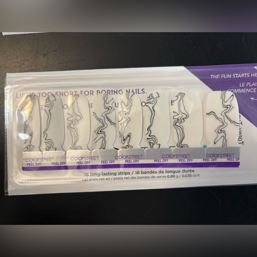 🔥$3 Add-On. Color Street Nail Strips in Topsy Turvy (Clear Overlay)
